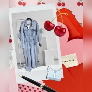 Good American Oversize Denim Jumpsuit Plus Size 2XL/3XL